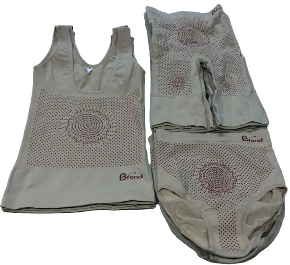 Body Instantly Toning Functional Tourmaline Dots Weight Loss Seamless Far Infrared Slimming Suit Women Body Shaping Underwear