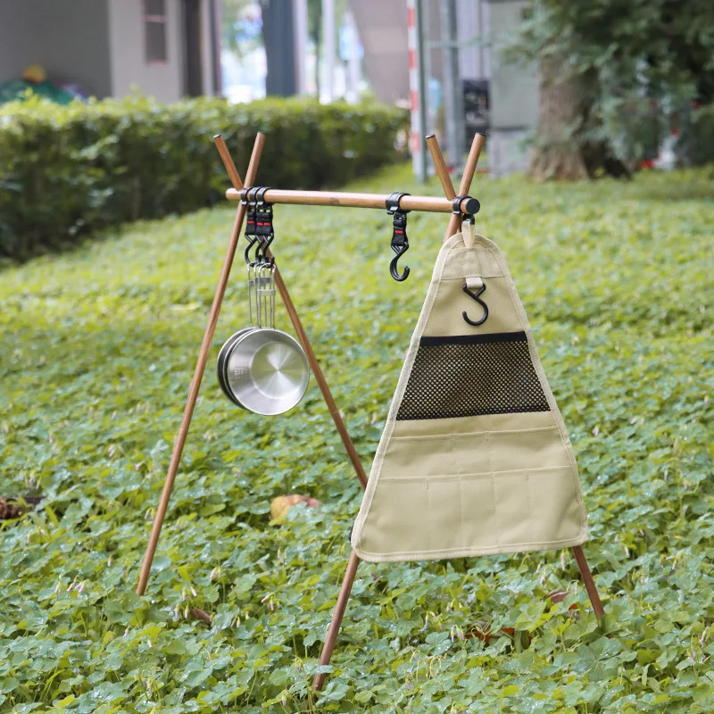 Wholesale Outdoor Portable Camping Storage Racks Foldable Ultra Sturdy Lightweight Camping Tripods Travel Debris Hangers