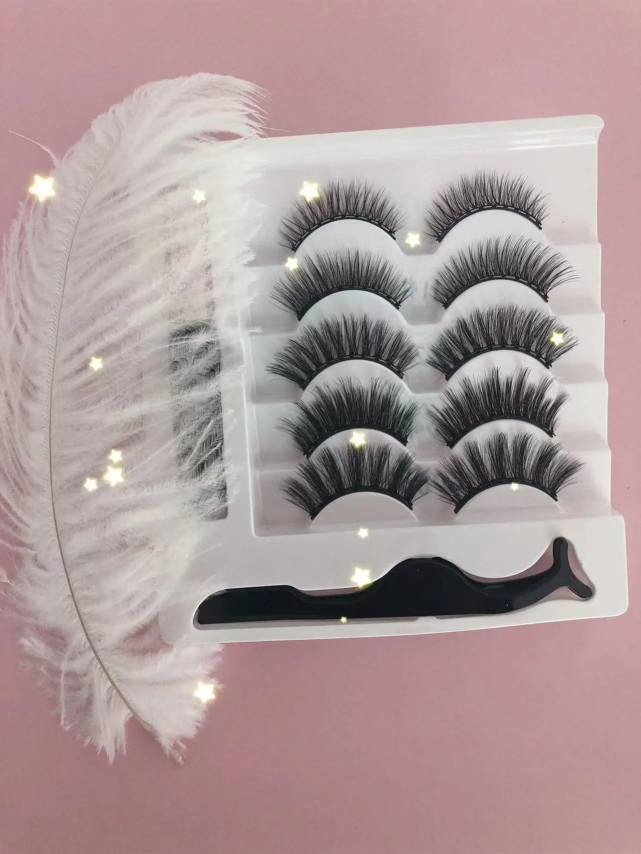 High Quality 3 Pairs 5 Pairs Magnetic False Eyelashes Magnetic Eyelashes No Glue No Eyeliner Magnetic Eyelashes