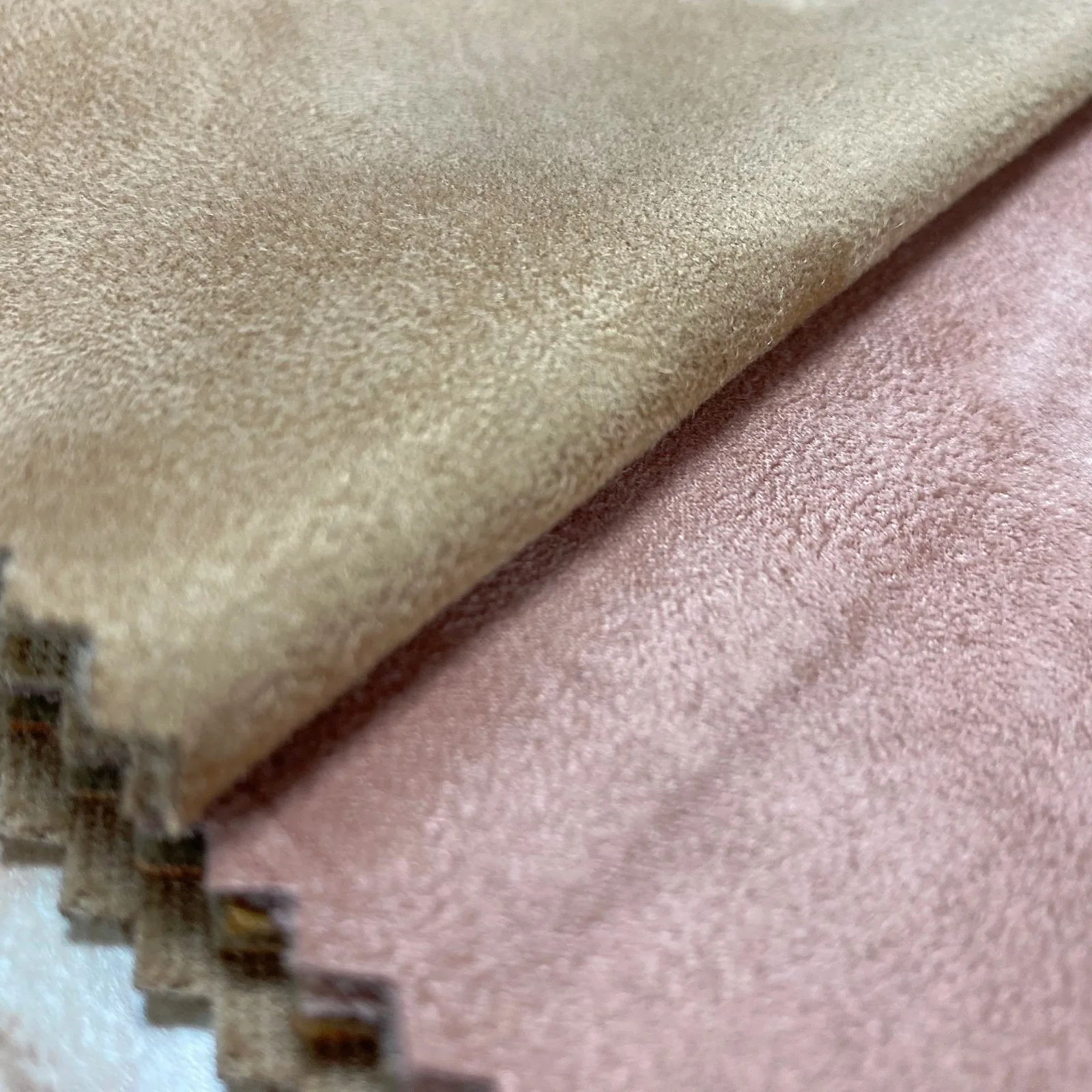 100%polyester suede backing Soft Leather fabric for car seat jacket