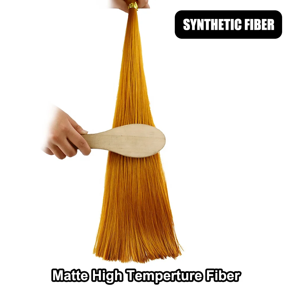 
NEW C6 Matte High Temperture Fiber Wholesale Synthetic Hair Extension Fiber High Quality Raw Material Synthetic Hair Fiber 