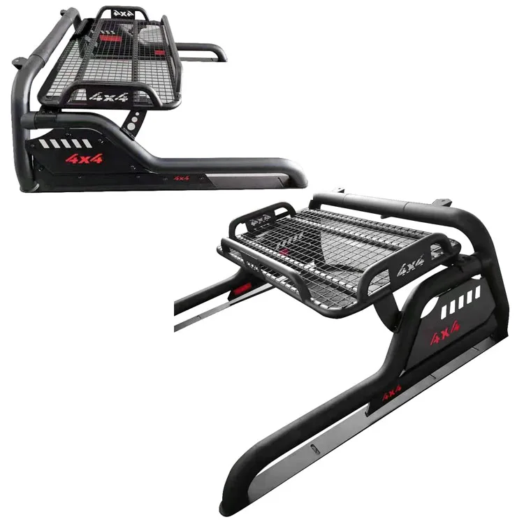 2024 New Design Steel Pick up Sport Roll Bar with Roof Rack for Ford Ranger F150 Raptor Toyota Hilux Tacoma Nissan NP300