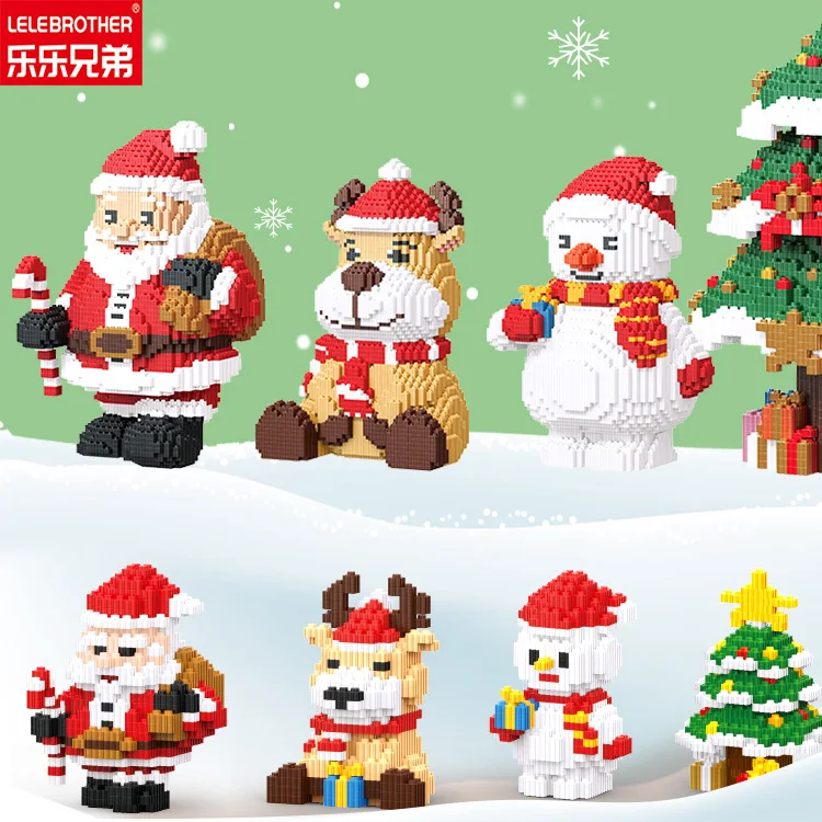 Lele brother santa claus строительные блоки из серии «Дед Мороз» елочные украшения детские развивающие игрушки