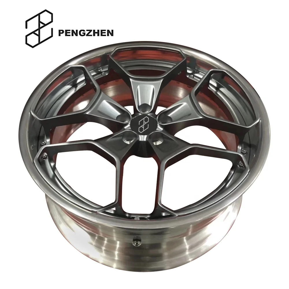 Pengzhen manufacture forge 18 19 20 21 22 24 inch jwl via 5 spoke passenger car wheels for cadillac escalade