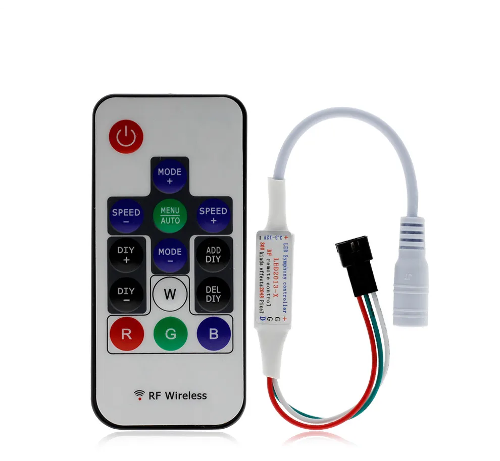 Fullcolor Controller 14/17/21 Keys DIY RF Remote Control DC5V-24V 358 Kinds of Changes Effects for WS2812B WS2811 Strip