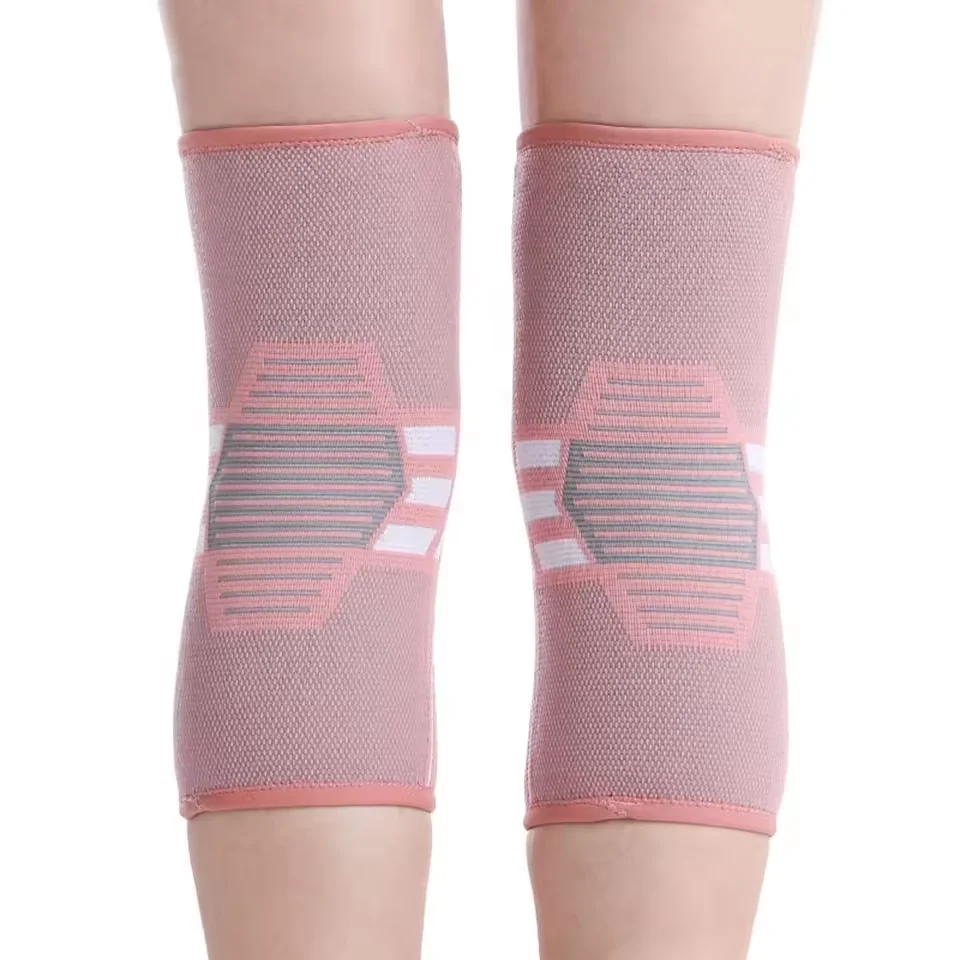 2024 New Style Boer Spandex Knee Brace Compression Knitting Knee Sleeve With Adjustable Straps