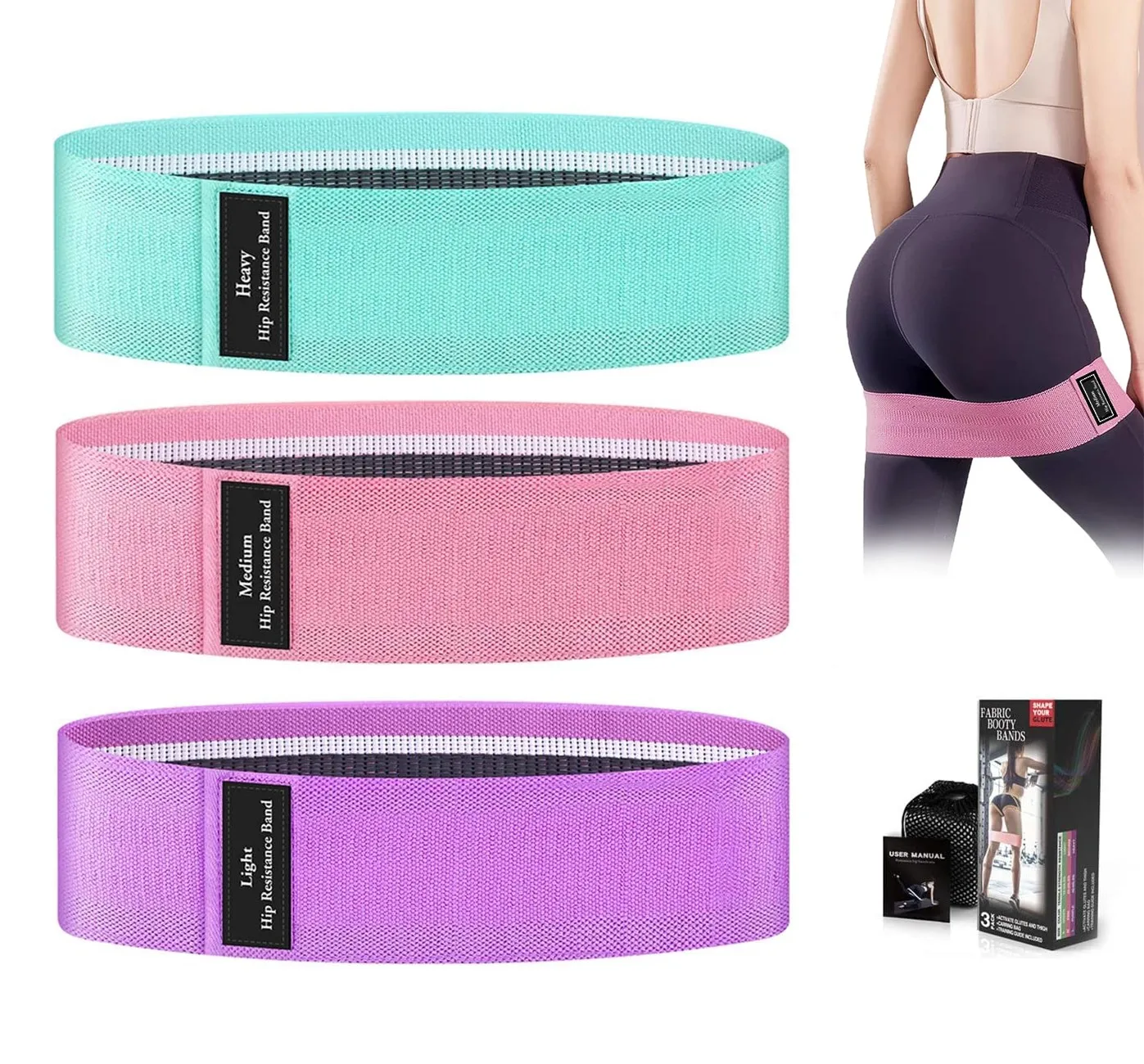 3 резинки для занятий спортом