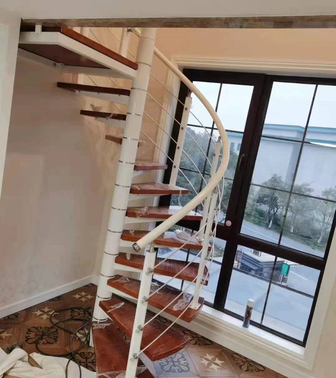 ECT Factory Steel Structure Small Spiral Staircase Metal Stairs