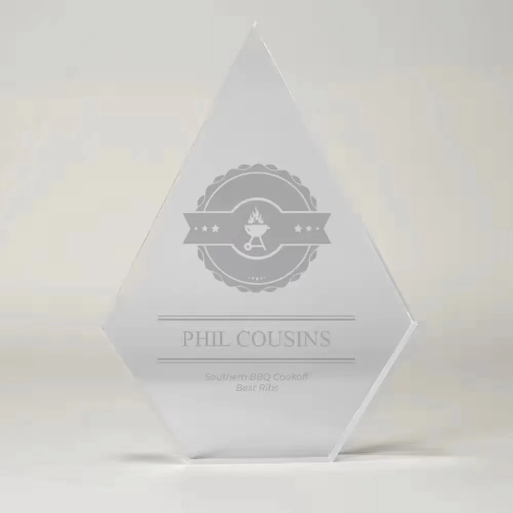Custom Shaped Design Star Acrylic Award Trophy Plaque