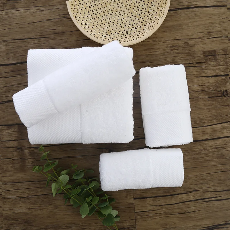 Hotel white 35x75cm 150g 16S/1 single long loop 100%cotton bathroom hand towels