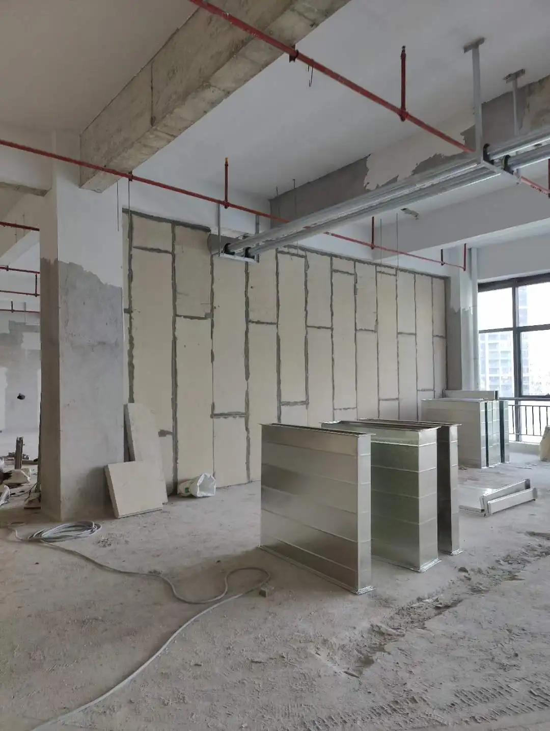 Fiber Cement Board for EPS Sandwich Panel 610*2440*50 75 100 125mm Calcium Silicate Board Fireproof Panel