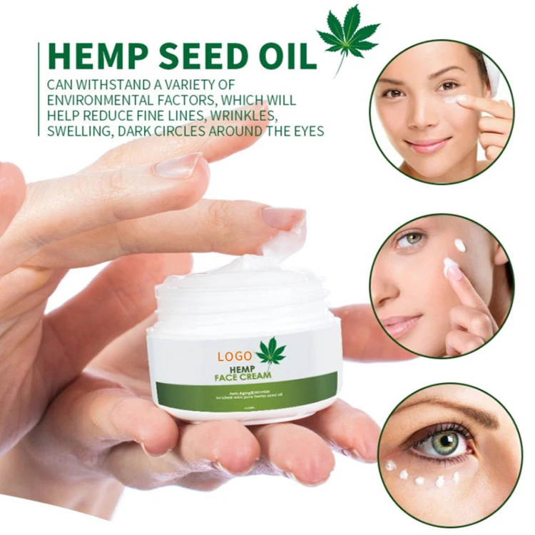 Private label organic CBD face cream skin care hemp moisturizing hemp cream