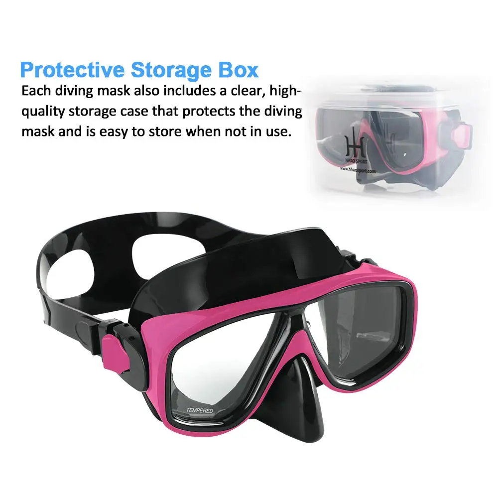 New Model Wide  Diving Mask Tempered Glass Silicone Glasses Frame Diving Mask  Manufacturers
