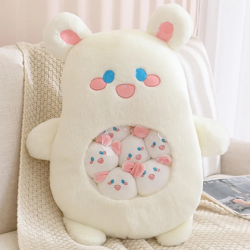JS TOY Lovely Soft Animal Cartoon Plush Toy Pillow Koala Dinosaur Bear Rabbit Doll Boyfriend Cushion Girl Children Birthday Gift