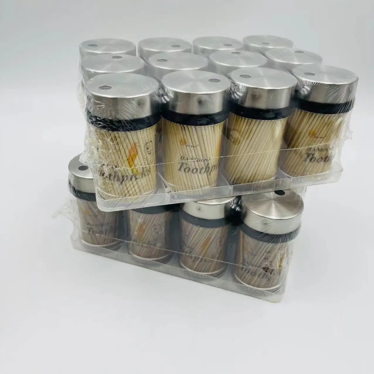 Special Hot Selling Natural Bamboo Steel Lid 5*5*8cm Long Toothpicks For Restaurant