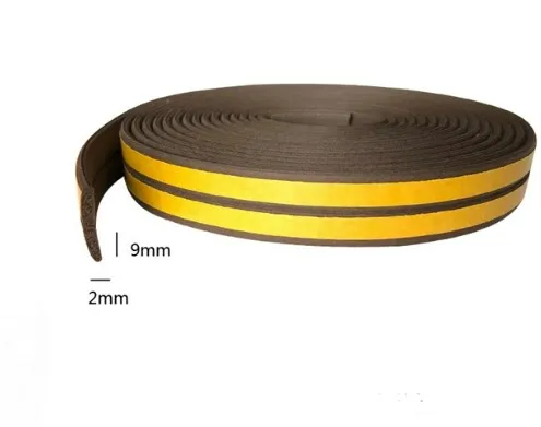 I D/E Shape Rubber Sponge EPDM Foam Extrusion Rubber Sealing Strip for Wooden Door