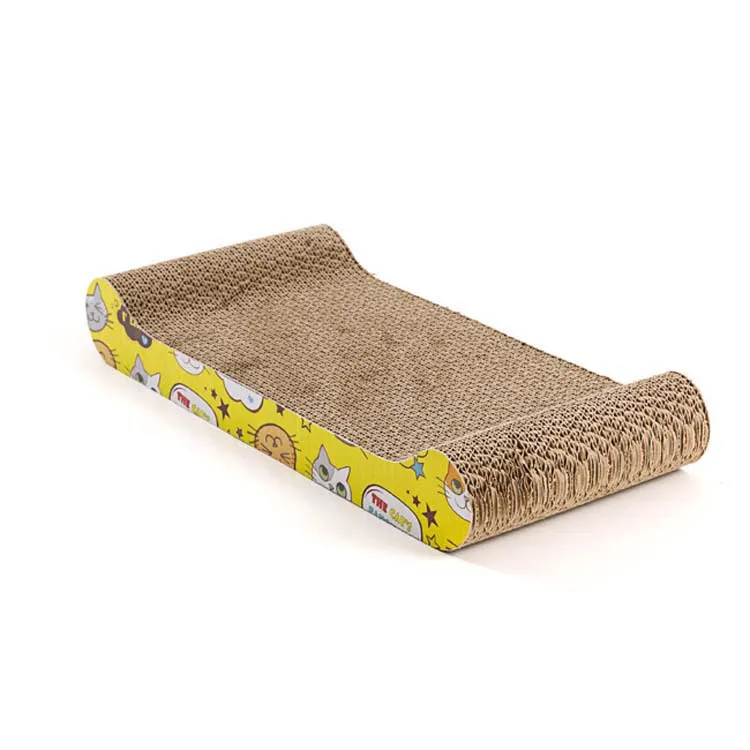 Latest Design Promotional Home Style Wooden Cat Scratcher Durable Interactive Delux Rectangulr Cat Scratcher