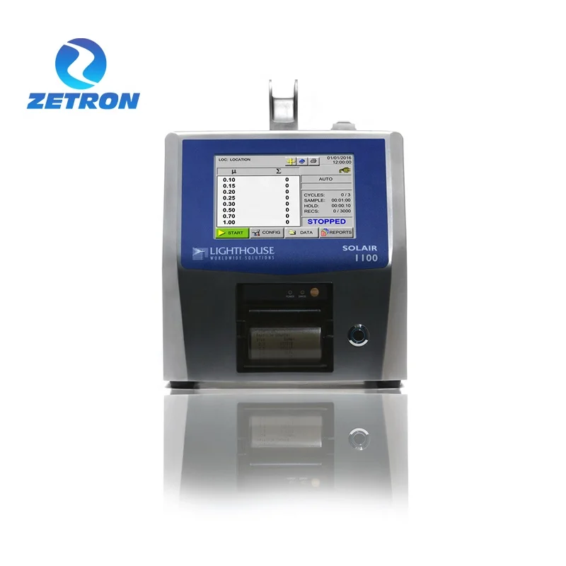 Zetron Lighthouse SOLAIR-1100 Airborne Particle Counters With 5.7-inch Color TFT Touch Screen Display