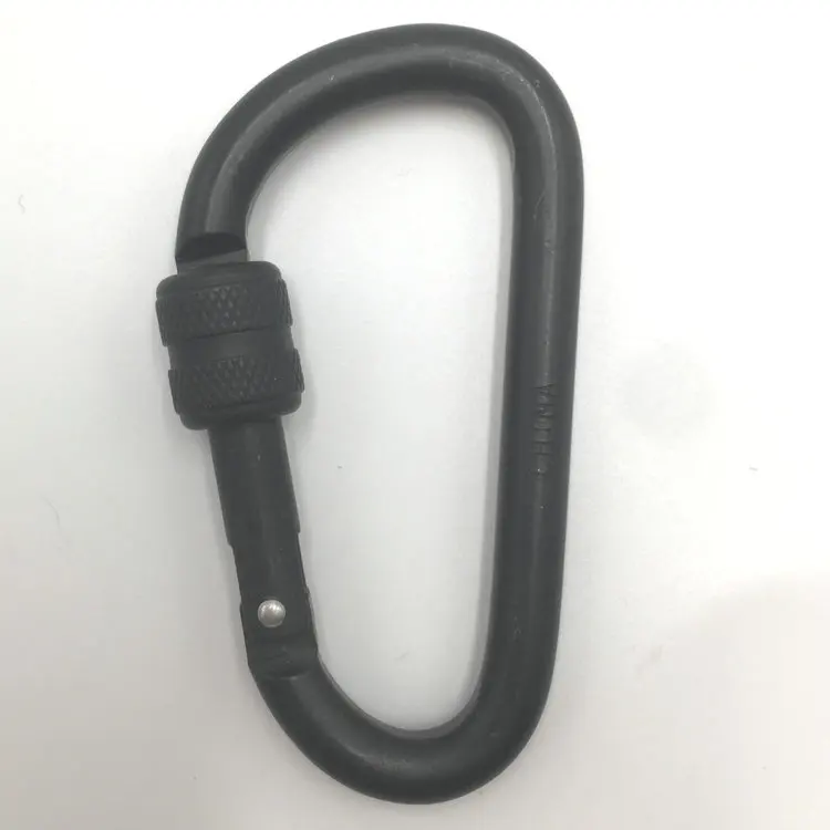 Combination screw lock swivel  8 cm aluminum key carabiner