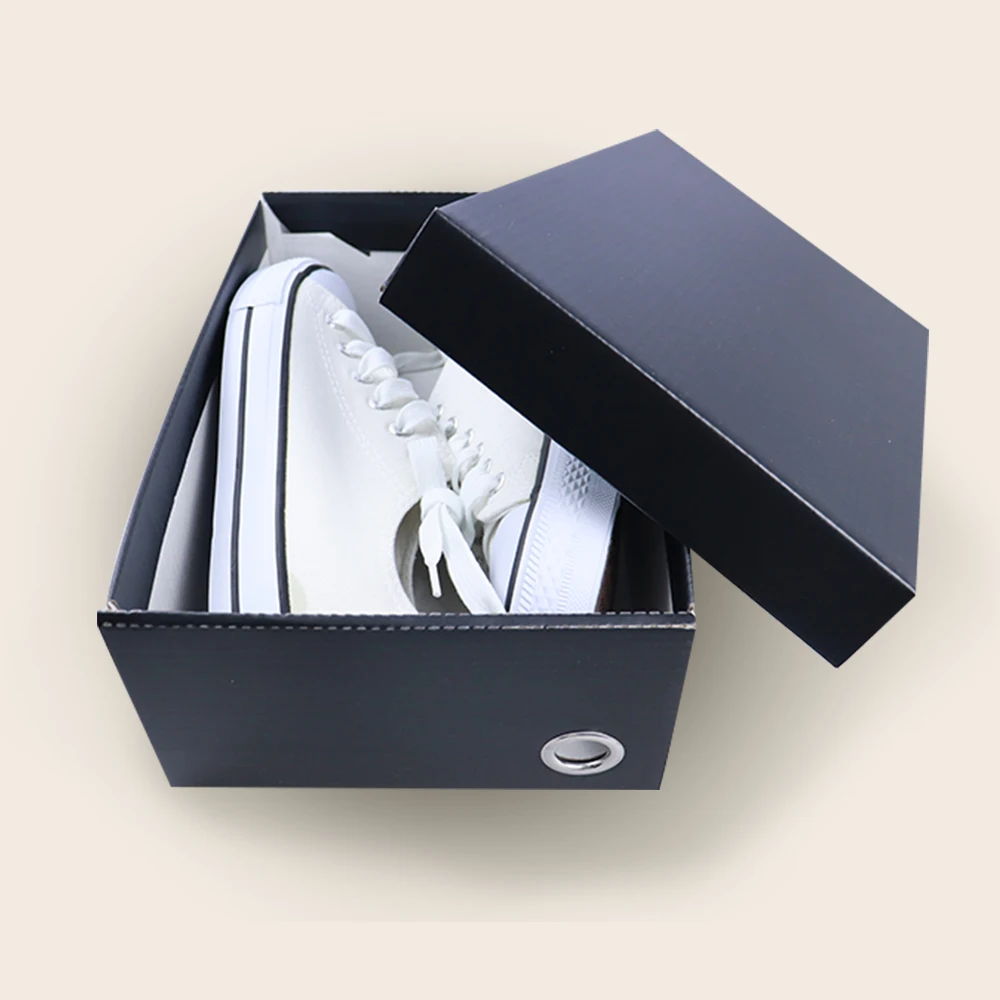 Wholesale Custom Logo Lid and Bottom Shoe Box New Design Paper Sneaker Storage Shoe Packaging Paper Box