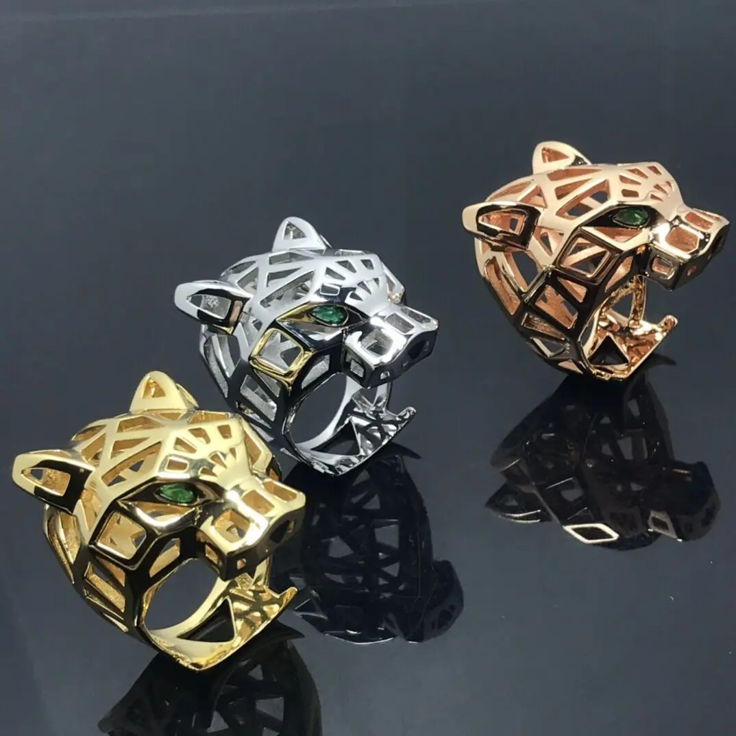 Женское леопардовое кольцо MA YIN anillo leopardo plata 925 с покрытием из розового и желтого золота 18 К серебро пробы