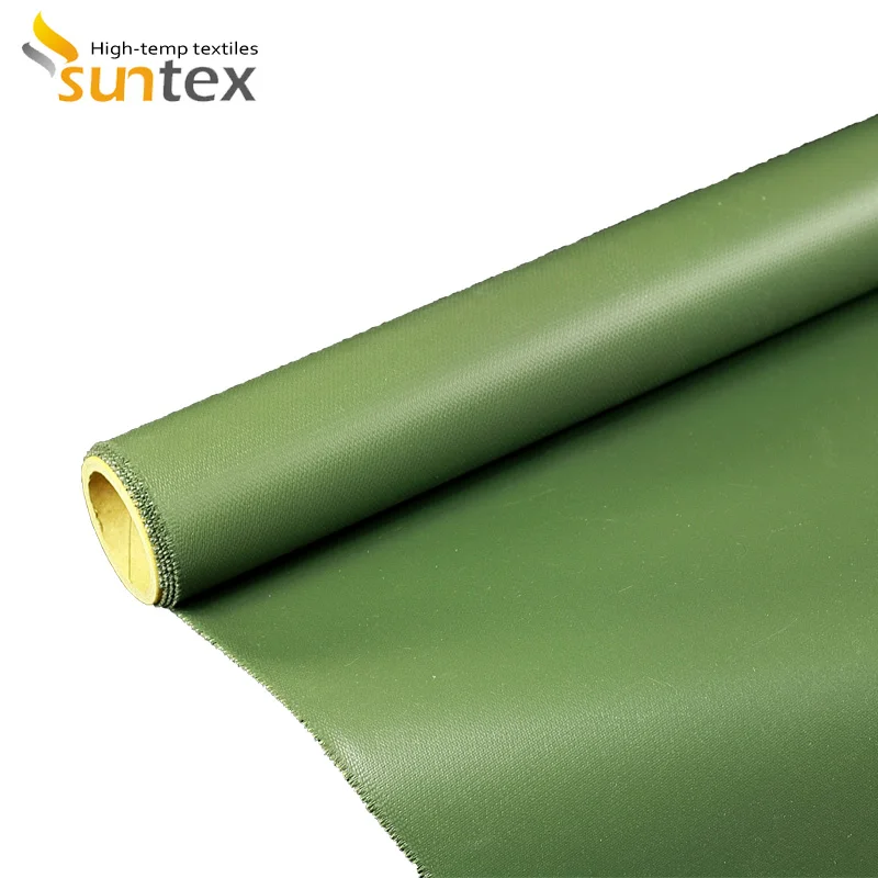 Cheap 0.4mm Silicon Coated Fiberglass Insulation Fireproof Cloth Material