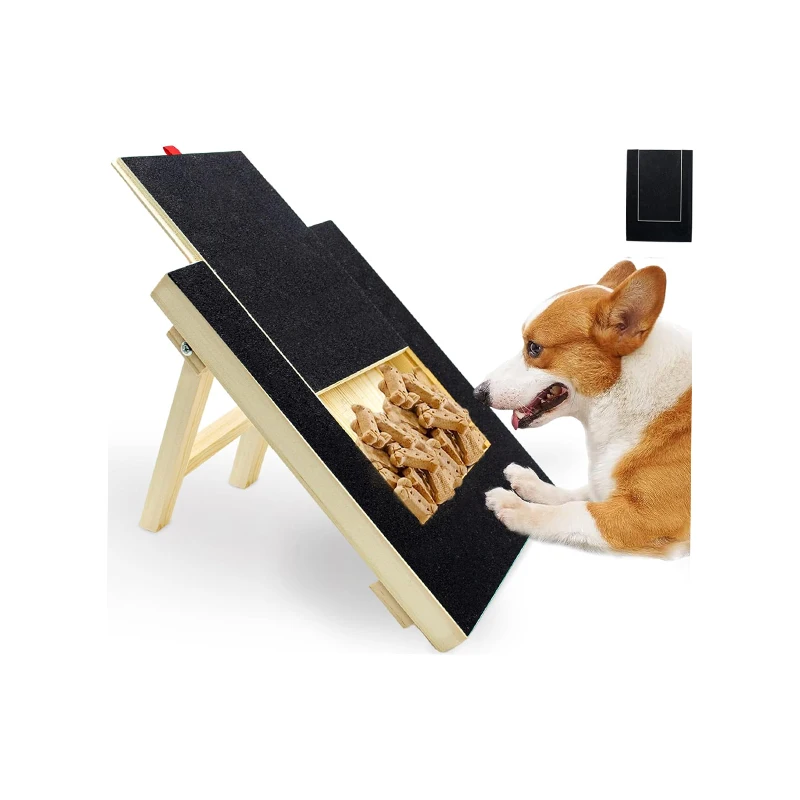 wooden dog pet nail grinder with a snack box