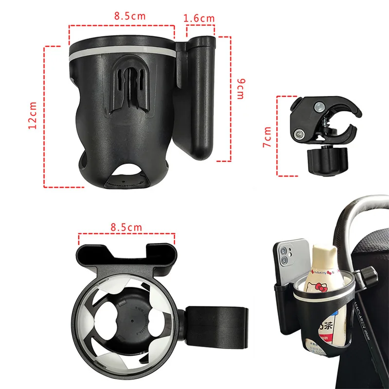 New 2-in-1 baby stroller   accessories  baby bottle baby carriage mobile phone stand accessories Kettle cup holder cup holder
