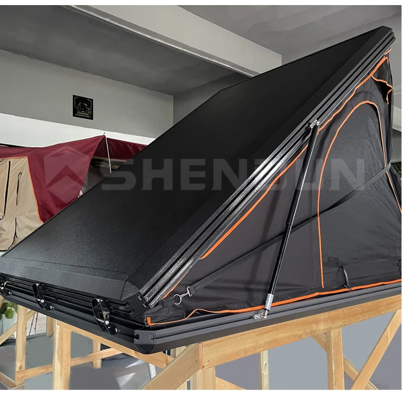 4 person Camping Off-road Folding Hard Shell Aluminium Style Truck Rooftop Tent Car Roof Top Tent For Outdoor Camping Tent