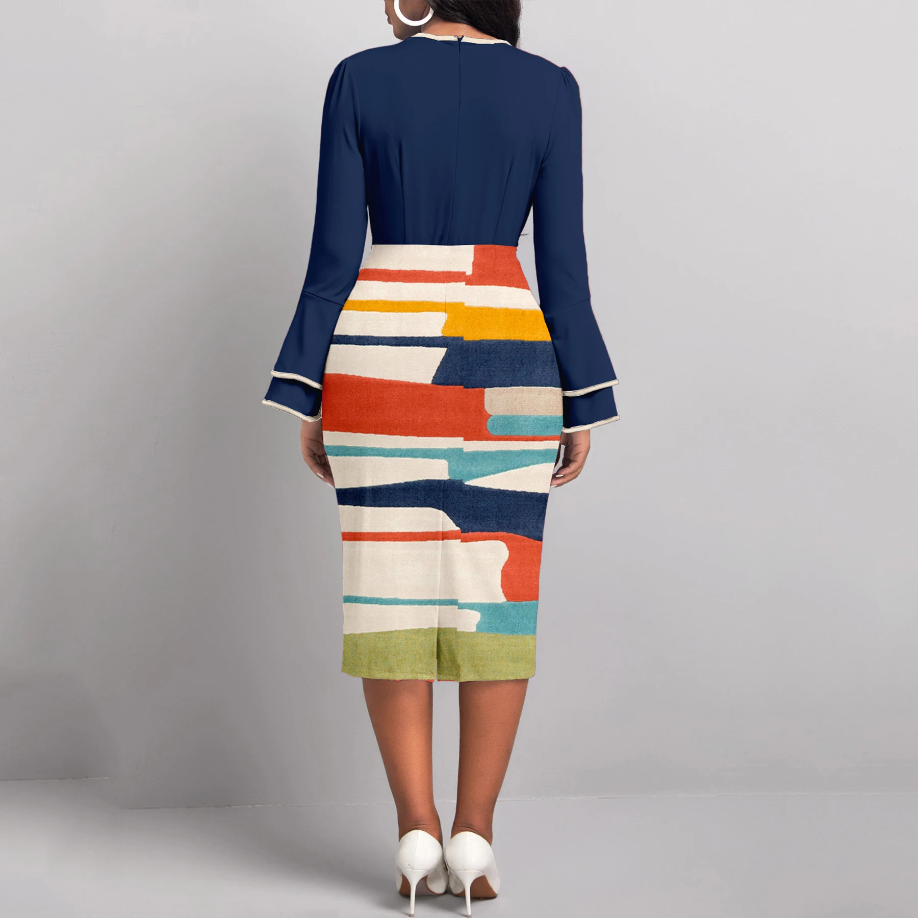 New arrivals woman clothes wholesale vintage fashion apparel elegant lady floral american long Evening casual Dresses