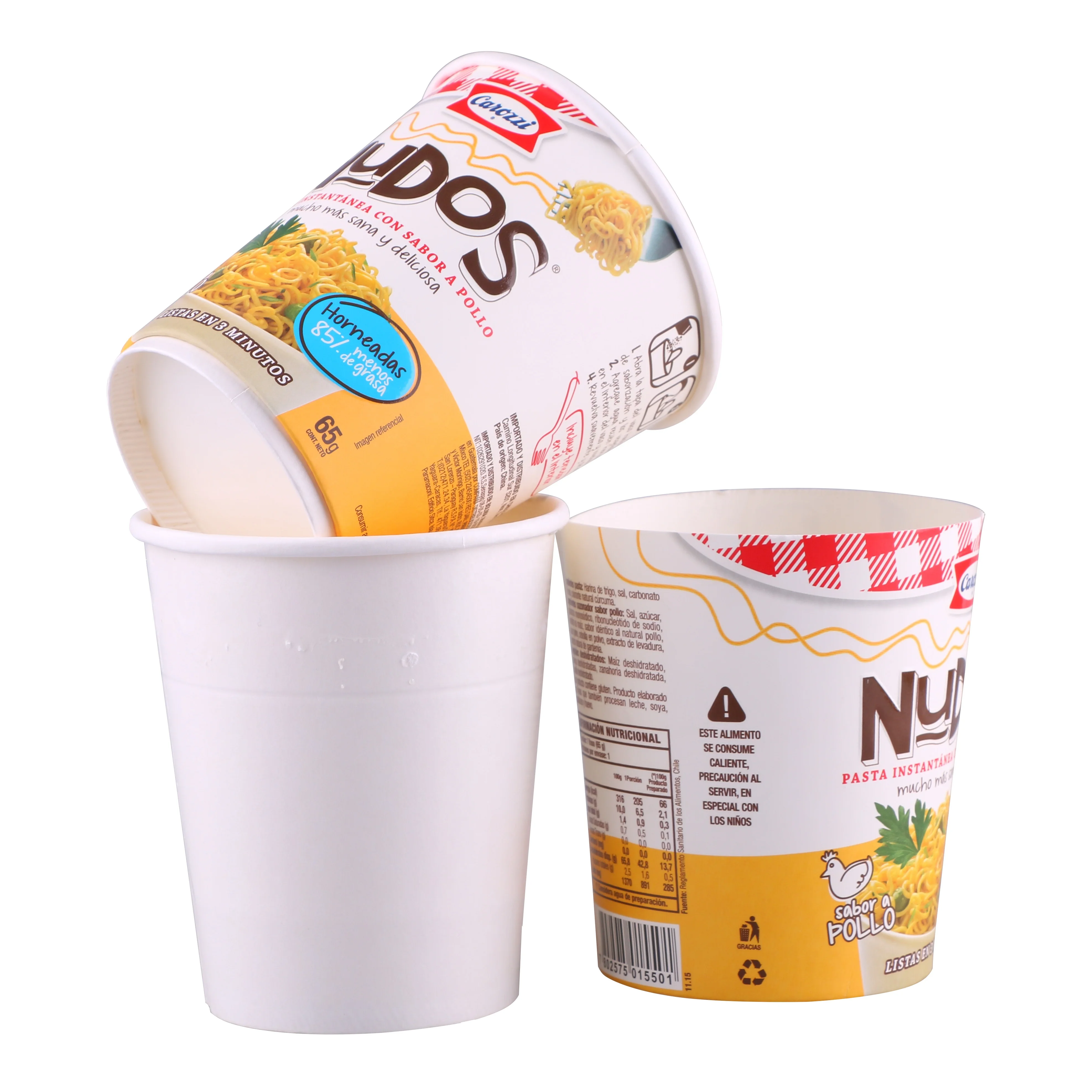 
high quality double wall noodle paper cups with sealing cover 