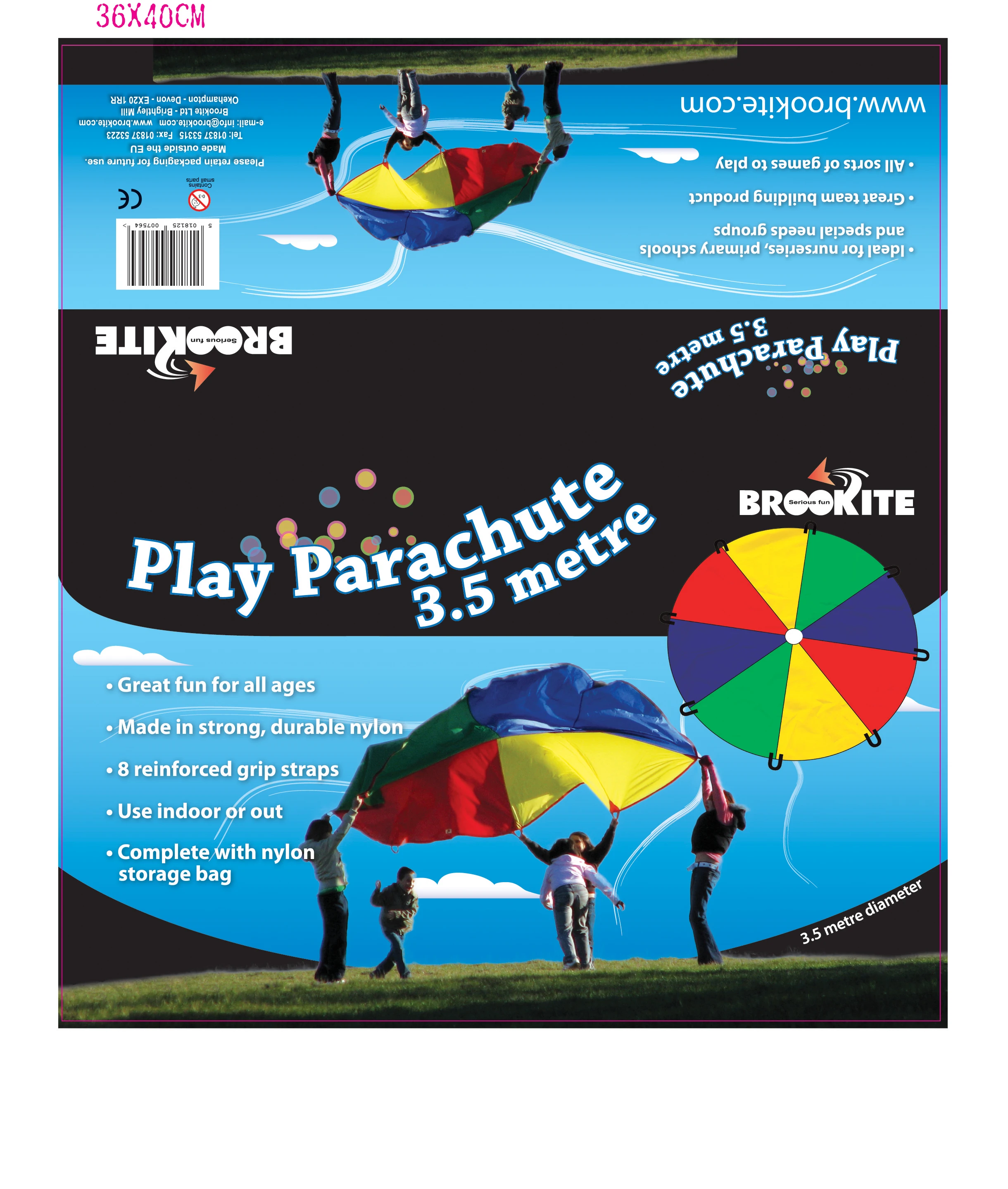 Outdoor Indoor Rainbow Kid Play Parachute Game With Handles Kids Parachute Play