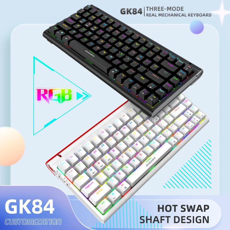 Mechanical Keyboard Gaming Microprocessor Hot Swap Switches Gaming Custom Mechanical Keyboard