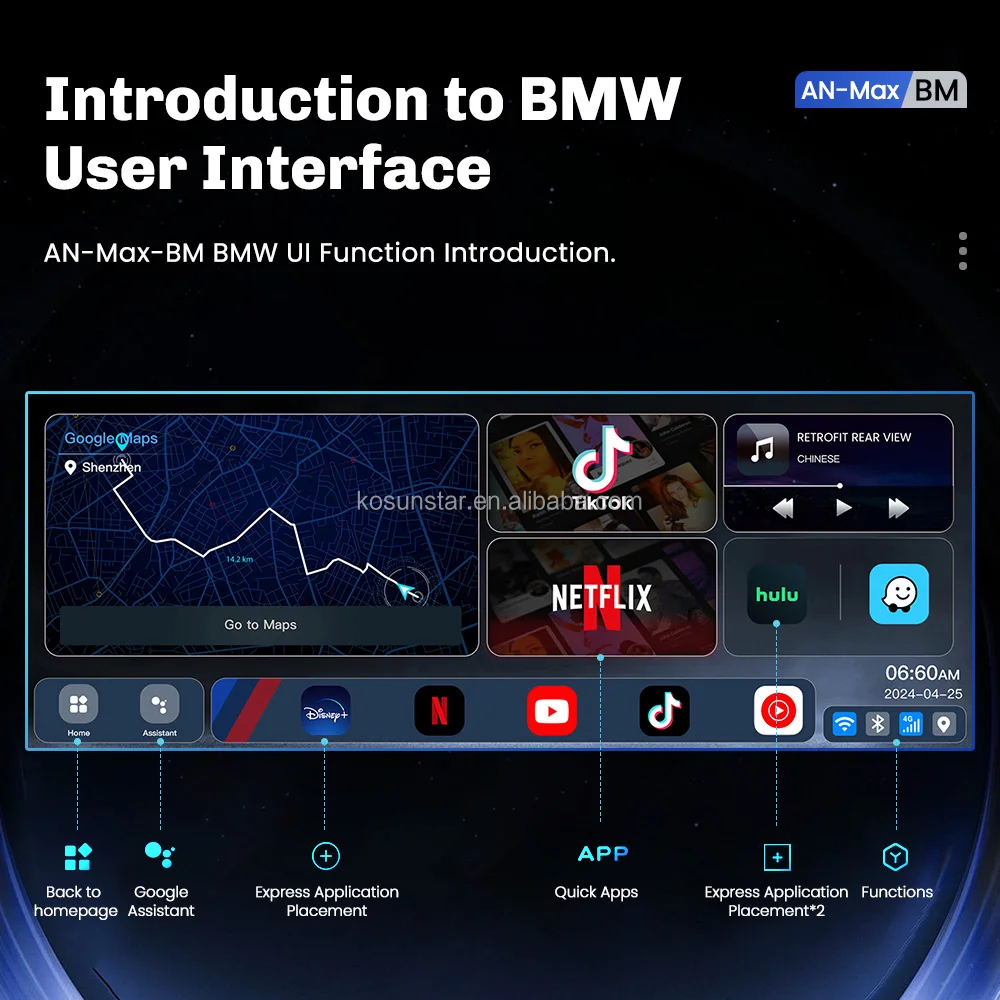 MMB For BMWiDrive 3.0 4.0 5.0 6.0 7.0 8.0System CarPlay Adapter Ai Box 4G LTE 8core Gps Navigatiton 4+64G Youtube Video Play