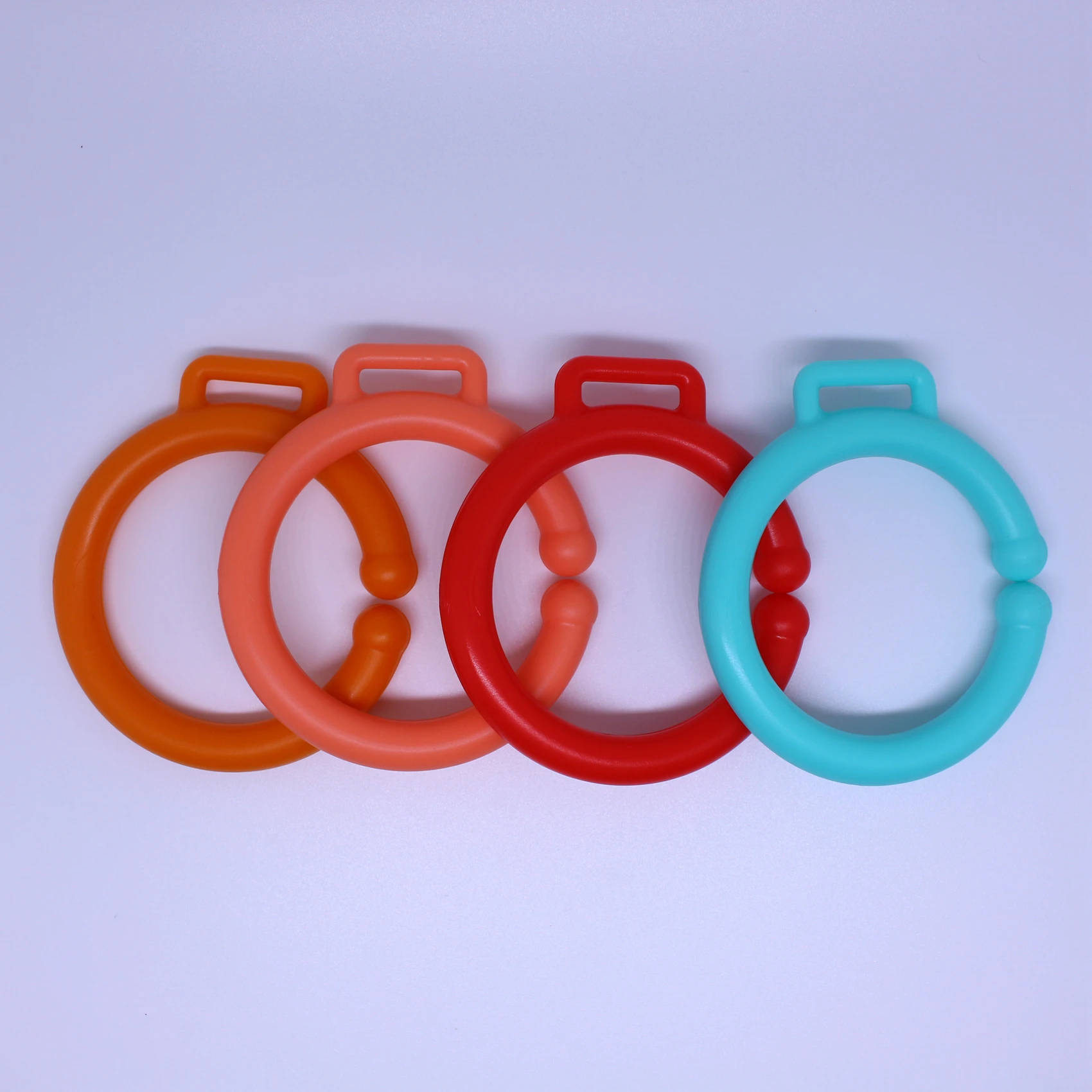 Pretty and Colorful Plastic Split Circle Ring Chain Link Child Crafts Toys