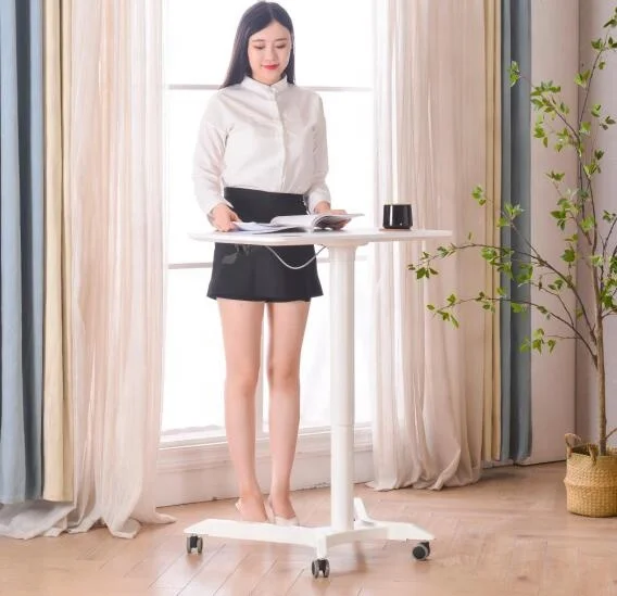 
Versatile Pneumatic Adjustable Height Laptop Desk Cart for School Home and Office 