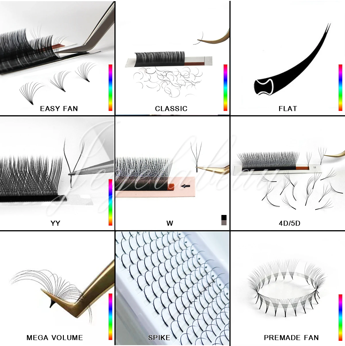 High Quality Synthetic Hair Material Knot Free Individual Flare classic Eyelashes Extension lash