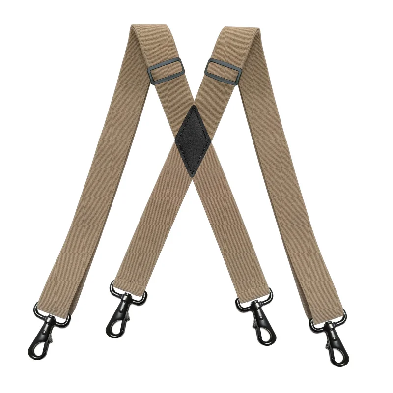Fashion Classic X Back Suspenders 4 Hook Clips Braces Suspenders for Boys and Girls Suitable for Daily Wear