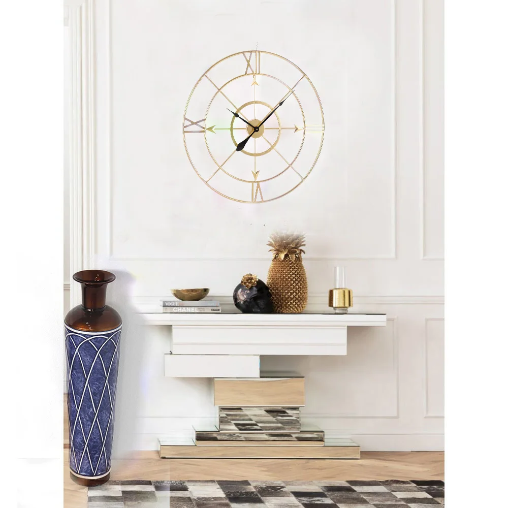 Clock Wall European Style Roman Numeral Large Round Home Decorative Ajanta Wall Clock