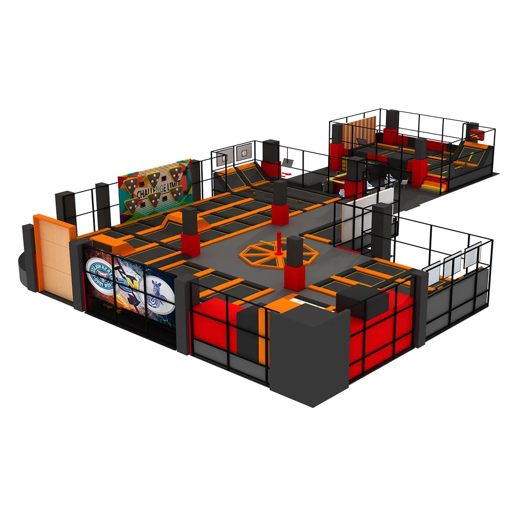 Custom Design Big Indoor Trampoline Park and Trampoline Park Solutions for Family Entertainment Centers