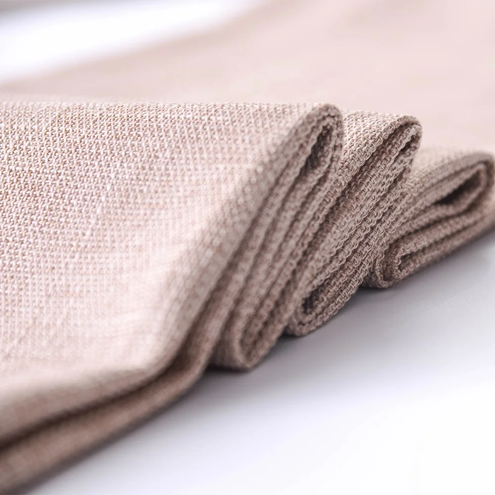 Manufacturer Polyester Poly Blend Linen Upholstery Fabric