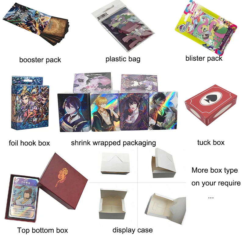 2023 factory custom holographic trading cards gold foil game card custom printing