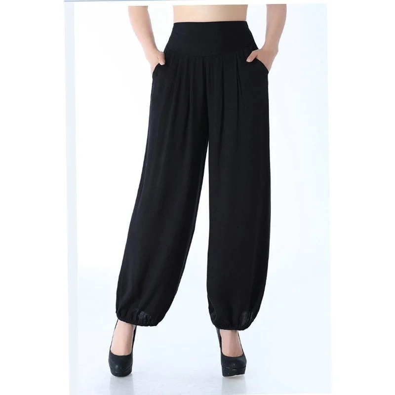 
Manufacturer wholesale plus size girl loose high waist plus size Thai pants rayon loose dance yoga pants 
