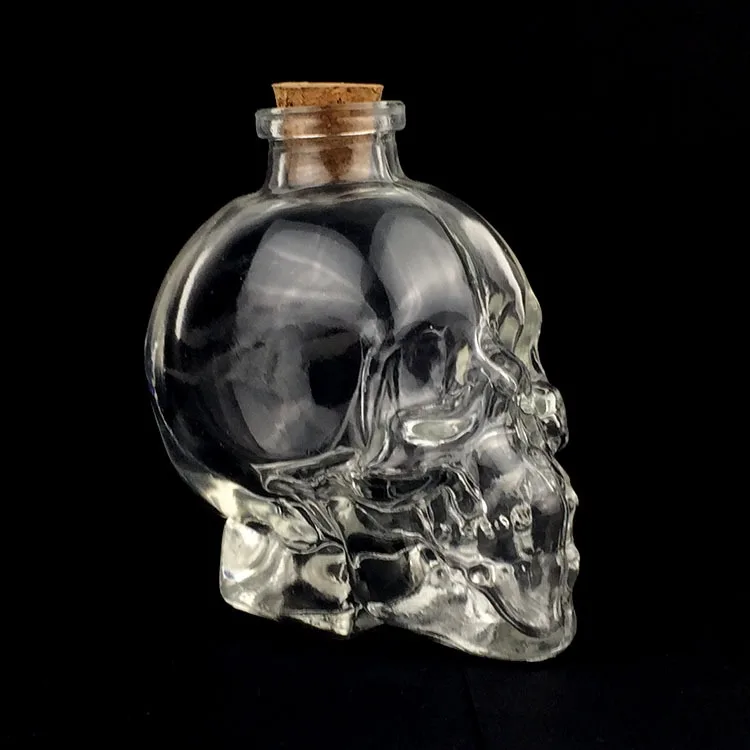Glassware100ml 200ml 400ml 750ml Customize Empty Skull Bar Container Flint Packaging Glass Jars And Bottles For Liquor
