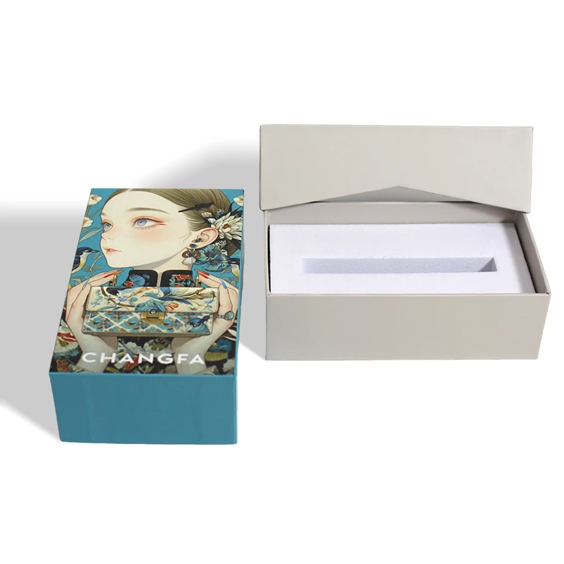 Manufacturer Direct Custom Boutique Gift Box Removable Lid and Neck Packaging with EVA Velvet Insert Premium Paperboard Box