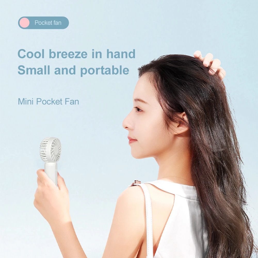 New Arrival Super Mini Air Cooling USB Fan with Sling 1200mah KC battery full capacity Strong Wind Portable easy to carry