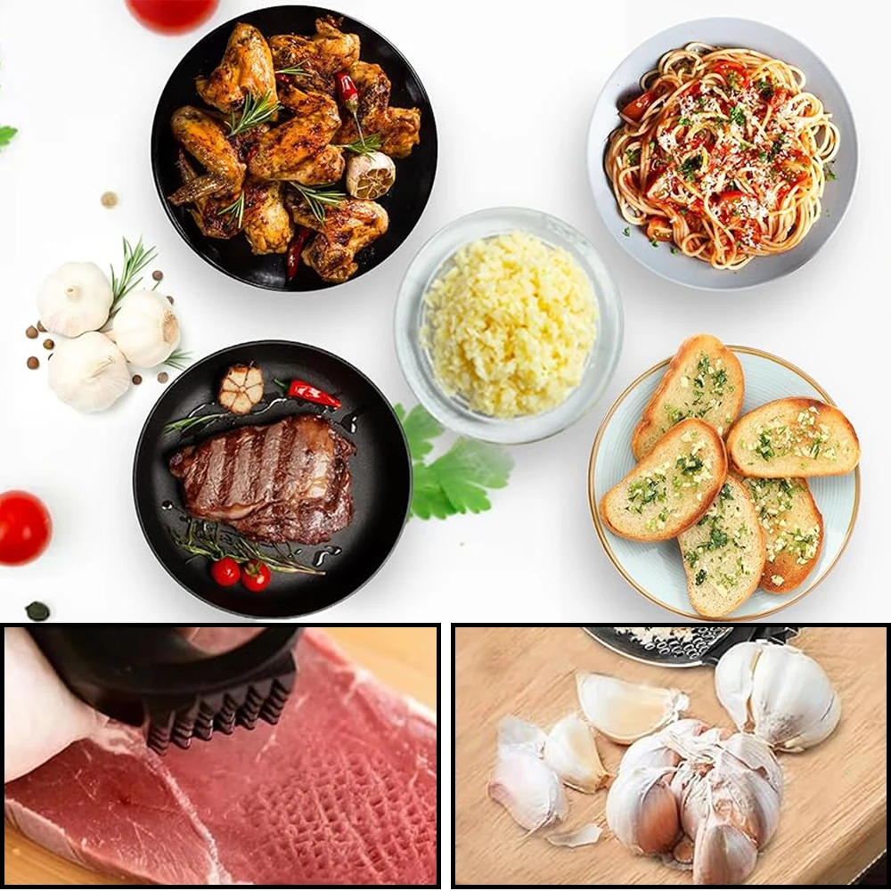 New Comfortable Wide Handle Manual Garlic Press Rocker Circular Curved Garlic Mincer Crusher Grinder Masher