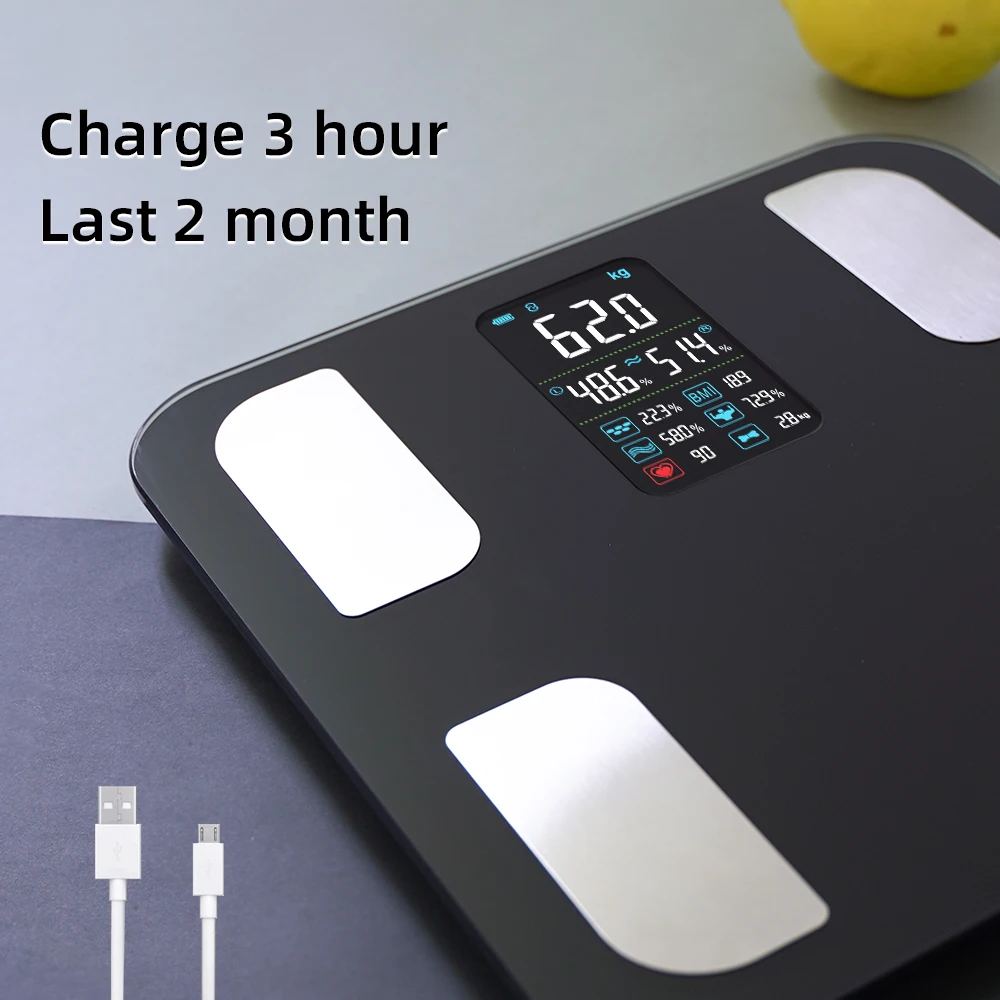Balance Electronic Body Weighing Scales with App Digital 180kg Home Smart Body Fat Analyzer Scale