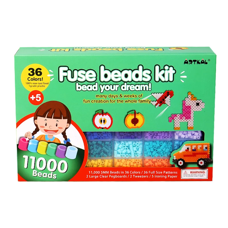 Wholesale Marketplace New Educational Toy 36 Customized Colors Artkal Fuse Bead Kits 11000 Beads Midi Perler Bead Craft Kit