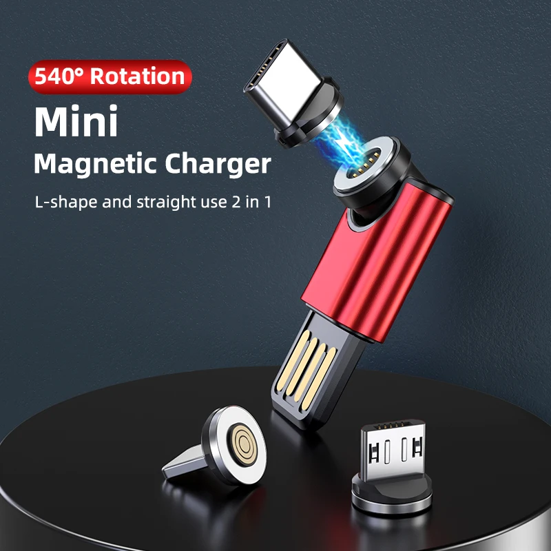 Новинка оптовая продажа универсальный магнитный мини-usb-адаптер для быстрой зарядки мобильного телефона дорожный адаптер micro/type